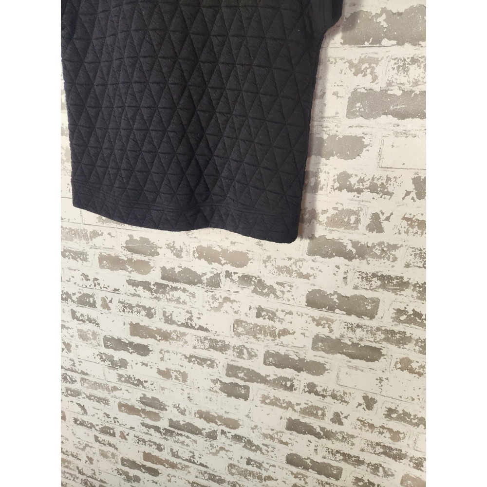 See and Be Seen Quilted Short Sleeve Sweater Size Small Lounge Cozy Casual - Picture 7 of 16